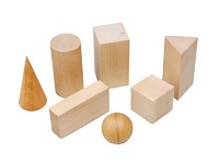 Набор "Тела геометрические" (деревянные) - fgospostavki.ru - Радужный