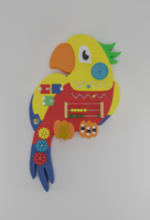 Бизиборд «Разноцветный попугай» - fgospostavki.ru - Радужный