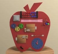 Бизиборд «Яблоко знаний» - fgospostavki.ru - Радужный