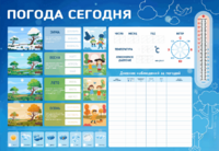 Стенд-уголок маркерный "Погода сегодня" - fgospostavki.ru - Радужный