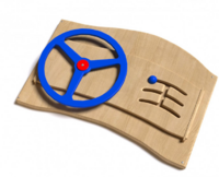 Дидактическая панель с автомобильным рулем - fgospostavki.ru - Радужный