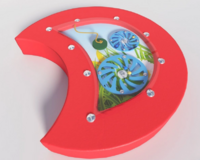 Настенный игровой модуль в виде части гусеницы с весами - fgospostavki.ru - Радужный