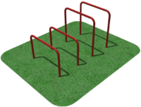 Упоры для отжимания цельносварные, разноуровневые  - fgospostavki.ru - Радужный