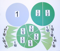 Набор магнитных карточек "Доли и дроби - 2" - fgospostavki.ru - Радужный