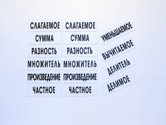 Набор магнитных карточек "Компоненты арифметических действий" - fgospostavki.ru - Радужный