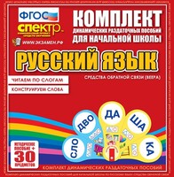 Динамические раздаточные пособия. Русский язык (веера). Читаем по слогам (слоги из двух букв). Конструируем слова (слоги из двух и трех букв). - fgospostavki.ru - Радужный