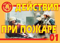 Комплект плакатов "Действия при пожаре" - fgospostavki.ru - Радужный