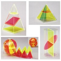 Дополнительный набор прозрачных геометрических тел с сечениями. - fgospostavki.ru - Радужный