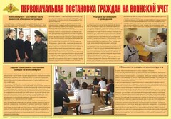 Плакат "Первоначальная постановка граждан на воинский учет" - fgospostavki.ru - Радужный