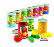 Набор для счета от 1 до 10 "Консервы" - fgospostavki.ru - Радужный