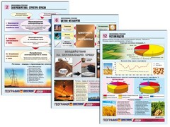 Комплект таблиц по географии "Экономика России" раздаточные (цветные, ламинированные, А4, 16 штук) - fgospostavki.ru - Радужный