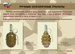 Комплект плакатов "Ручные гранаты" - fgospostavki.ru - Радужный
