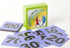 Набор магнитных карточек "Круглые числа" (фон фиолетовый) - fgospostavki.ru - Радужный