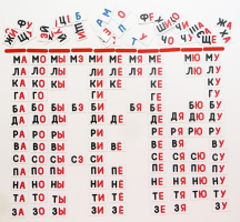 Набор магнитных карточек "Слоговый домик" - fgospostavki.ru - Радужный
