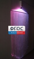 Фибероптическая занавесь (150 волокон) с интерактивным источником света - fgospostavki.ru - Радужный
