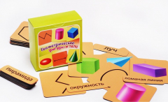 Набор магнитных карточек "Геометрические фигуры и тела" - fgospostavki.ru - Радужный
