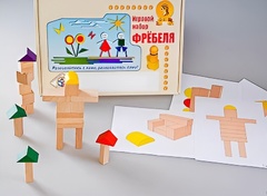 Игровой набор Фребеля "Конструктор деревянный без соединений-3" (Серия "Эксперимент") - fgospostavki.ru - Радужный