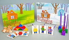 Игровой набор Фребеля "Заюшкина избушка" (серия "Сказочный мир". Выпуск 1) - fgospostavki.ru - Радужный