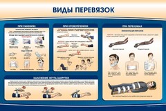 Стенд "Виды перевязок" - fgospostavki.ru - Радужный