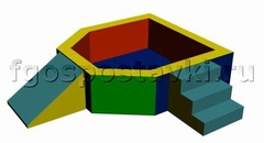 Сухой бассейн "Крепость" 1,5х1,2 метра - fgospostavki.ru - Радужный