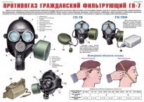 Комплект плакатов "Средства защиты органов дыхания. Противогазы, респираторы" - fgospostavki.ru - Радужный