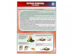 Стенд "Первая помощь при пожаре" - fgospostavki.ru - Радужный