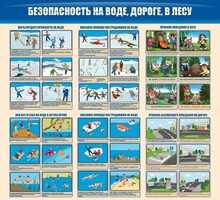 Стенд "Безопасность на воде, дороге, в лесу" - fgospostavki.ru - Радужный
