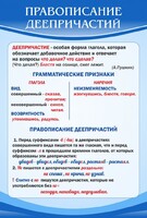 Стенд "Правописание деепричастий" - fgospostavki.ru - Радужный