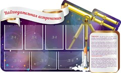 Стенд "Наблюдательная астрономия" - fgospostavki.ru - Радужный