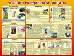 Стенд "Уголок гражданской защиты" - fgospostavki.ru - Радужный
