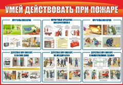 Стенд "Умей действовать при пожаре" - fgospostavki.ru - Радужный