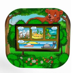 Профессиональный сенсорный настенный логопедический комплекс "Мишка" Logo 2 - fgospostavki.ru - Радужный