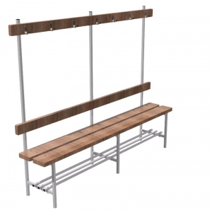 Скамья для раздевалок односторонняя с вешалкой (1,5 метра) - fgospostavki.ru - Радужный