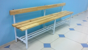 Скамья для раздевалок со спинкой (2,5 метра) - fgospostavki.ru - Радужный