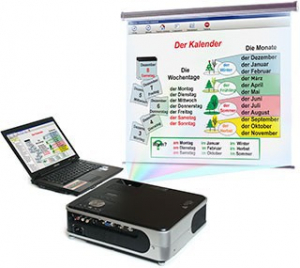 Диск с электронными плакатами, презентациями (электронный учебник) по немецкому языку 52 темы - fgospostavki.ru - Радужный