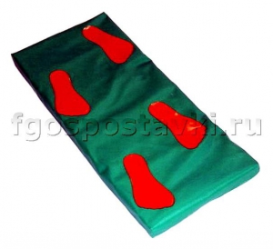 Дорожка массажная в чехле с нашитыми следами (4 следа) - fgospostavki.ru - Радужный