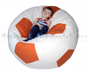 Кресло "Футбольный мяч" с гранулами с чехлом из жаккарда - fgospostavki.ru - Радужный