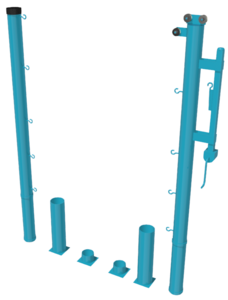 Стойки для большого тенниса с механизмом натяжения со стаканами - fgospostavki.ru - Радужный