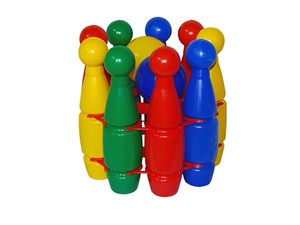 Кегли (9 штук, 2 мяча) - fgospostavki.ru - Радужный