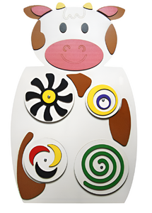 Бизиборд «Белая коровушка» - fgospostavki.ru - Радужный