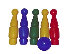 Кегли (5 штук, 1 мяч) - fgospostavki.ru - Радужный