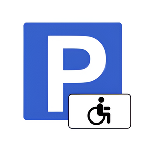 Трафарет для отрисовки знака стоянки для инвалидов 1600х800 миллиметров - fgospostavki.ru - Радужный