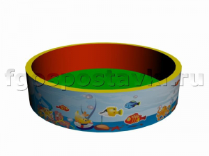 Бассейн круглый с шелкографией - fgospostavki.ru - Радужный