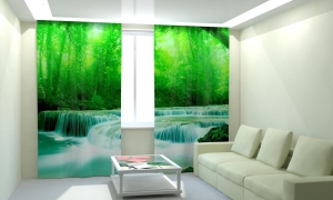 Комплект светонепроницаемых штор "Быстрая река" - fgospostavki.ru - Радужный