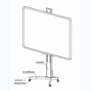 Мобильная стойка SMART-BASE DSM для интерактивных досок - fgospostavki.ru - Радужный