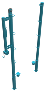 Стойки для большого тенниса с механизмом натяжения со стаканами (комплект) - fgospostavki.ru - Радужный