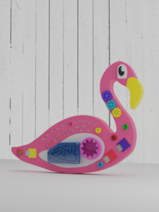 Бизиборд «Розовый фламинго» - fgospostavki.ru - Радужный