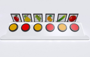 Игровой коммуникатор 6-и кнопочный со вставкой - fgospostavki.ru - Радужный