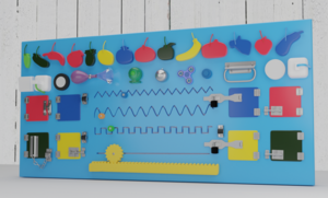 Бизиборд «Фрукты и овощи» - fgospostavki.ru - Радужный