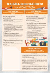 Стенд-уголок "Техника безопасности на уроках труда" - fgospostavki.ru - Радужный
